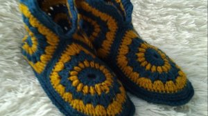 МК Тапочки крючком из мотивов