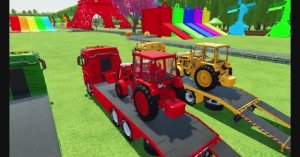 МУЛЬТИКИ ДЛЯ МАЛЫШЕЙ. Трактора на работе: мультфильм про сельскую жизнь