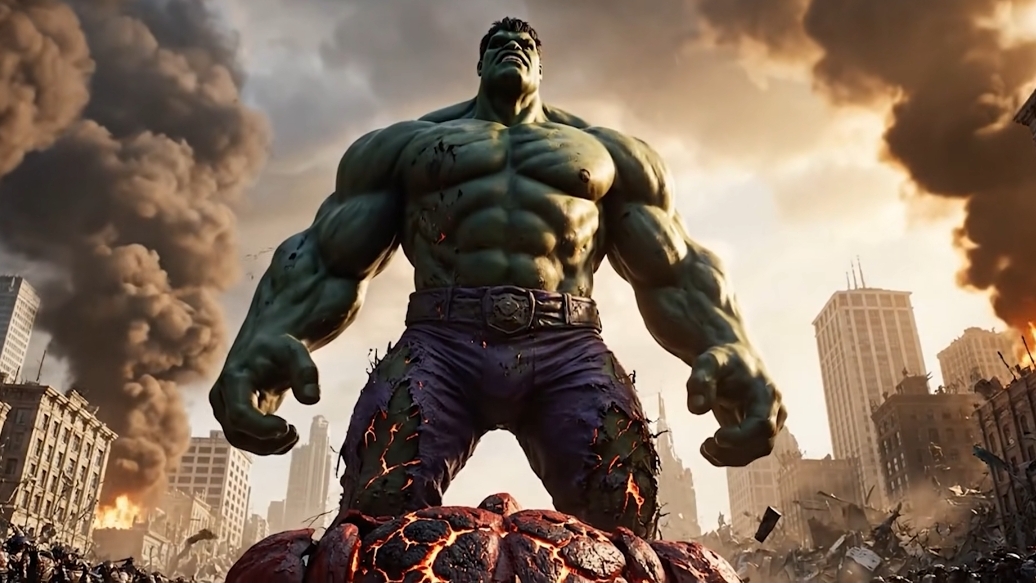 Супер команда: Халк , Человек паук,Призрачный гонщик спасают город AI.