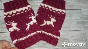 АРХИВ. Мастер класс: гетры спицами с оленями/ просто, быстро и удобно!