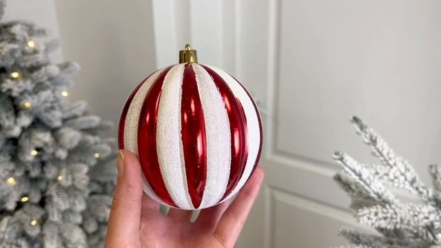 Набор ёлочных шаров ЛЕЖЕР, пластик, 10 см, 6 шт., 1100860