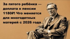 Пенсия многодетным матерям в 2026 году