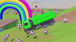 Мультик про большие грузовики: поездка по городу. МУЛЬТИКИ ДЛЯ МАЛЫШЕЙ.