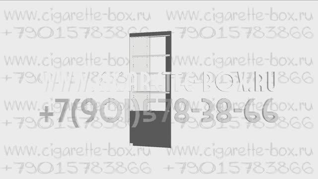 Пристенная торговая витрина из лдсп наружный угол с тремя полками