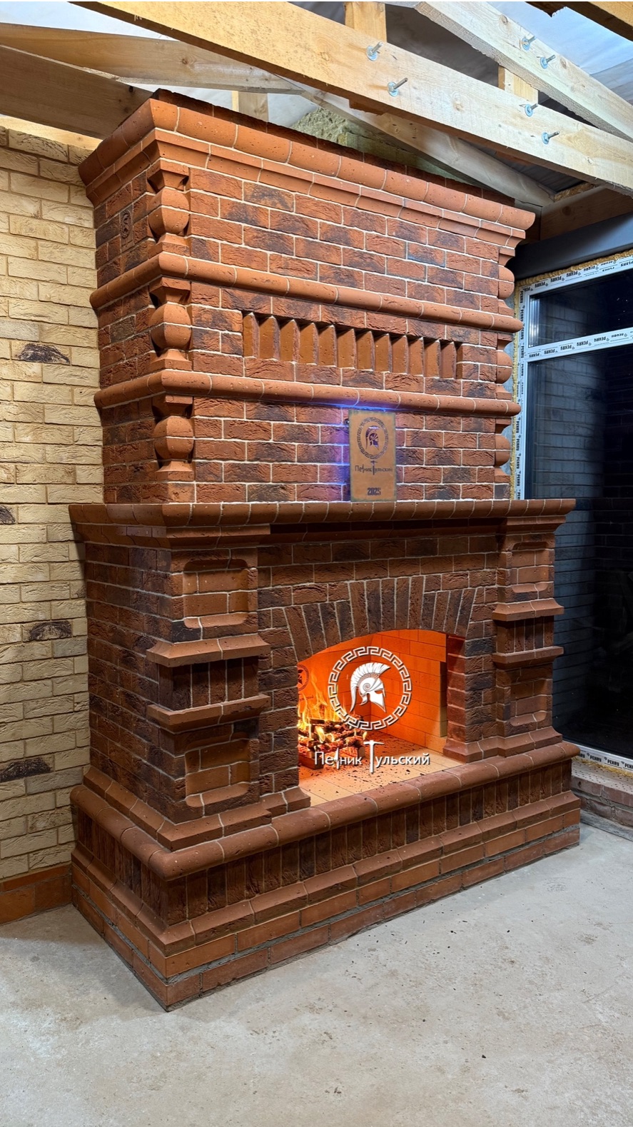 Камин в Нео-Тульском стиле из кирпича смотреть онлайн