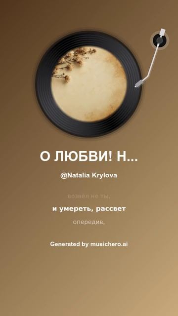 О ЛЮБВИ! На стихи Татьяны Кайсаровой