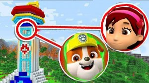 БАЗА ЩЕНЯЧИЙ ПАТРУЛЬ ЗАХВАЧЕНА РАЙДЕРОМ ДЕВОЧКОЙ И КРЕПЫШОМ - БАНАНЧИК В МАЙНКРАФТ