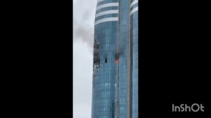 В «Грозный-Сити» произошёл взрыв.  Предположительно, здание подверглось атаке БПЛА.