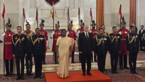 Государственный приём от имени Президента Республики Индии Дроупади Мурму в честь Президента РФ 5.12