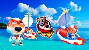 Новое обновление в игре  мой говорящий Хэнк гонки на лодках 🛥️🏁