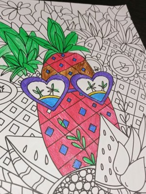 раскраска с ананасами часть 3