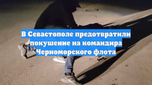 В Севастополе предотвратили покушение на командира Черноморского флота