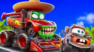 МУЛЬТИКИ ПРО МАШИНКИ 🚗 МОЛНИЯ МАКВИН И ТУРБО ПРИКЛЮЧЕНИЯ.МОЛНИЕНОСНЫЕ ГОНКИ НА ТРАССЕ ПРИСТОНА