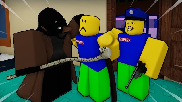 СТРАННЫЙ СТРОГИЙ ПАПА, НО ПОЛИЦИЯ — ЭТО СТРАННО! Анимация Roblox