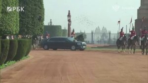 Церемония официальной встречи Путина в Нью-Дели