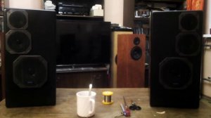 Трёхполосная акустика из набора сделай сам, Сделано в германии 80х, бумажный конус ВЧ! )