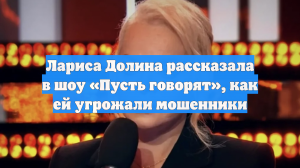 Лариса Долина заявила об угрозе ей и ее родственникам