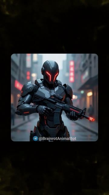 Робот с автоматом.