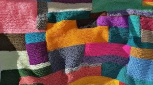 АРХИВ. Мастер класс. Вяжем плед в технике color block