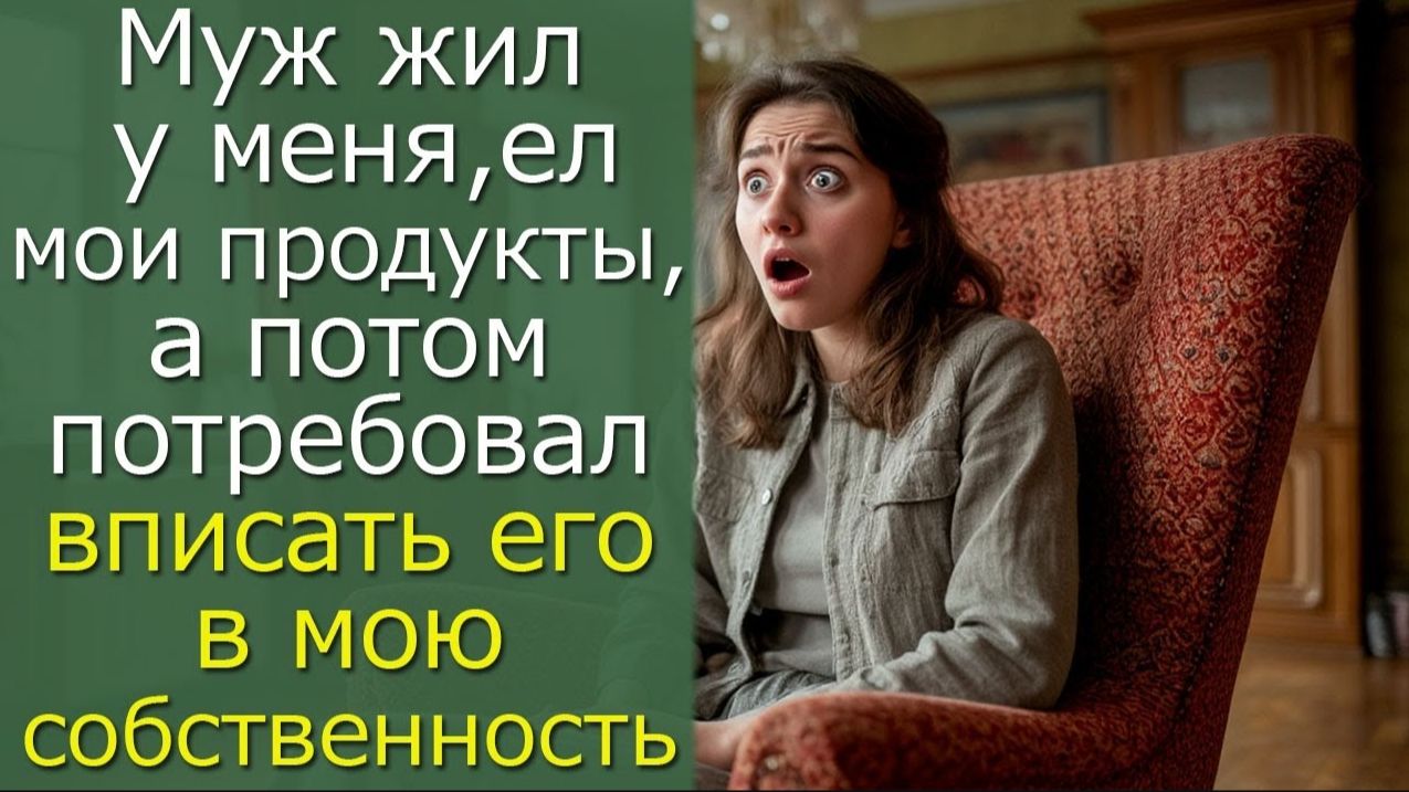 Муж жил у меня, ел мои продукты, а потом потребовал вписать его в мою собственность смотреть онлайн