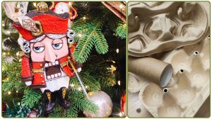 DIY Щелкунчик из подручных материалов | Простая поделка из втулки и яичных лотков