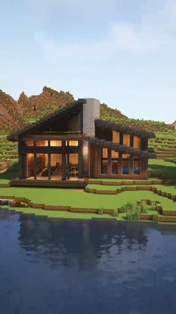 Cовременный дом у озера