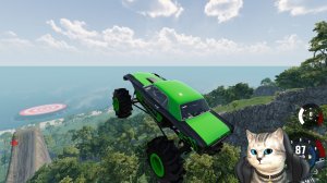 ТАЧКИ ПРЫГАЮТ С ВЫСОКОГО ТРАМПЛИНА НА ШИПЫ Beamng drive