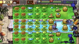 Зомби против растений. Бассейн. 3 уровень