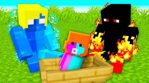 Малыш Мана был УСЫНОВЛЕН ЭЛЕМЕНТАЛЬНОЙ СЕМЬЁЙ в МАЙНКРАФТЕ (переведено на Русский язык)