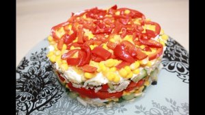 Яркий салат. Вкусный и простой рецепт салата