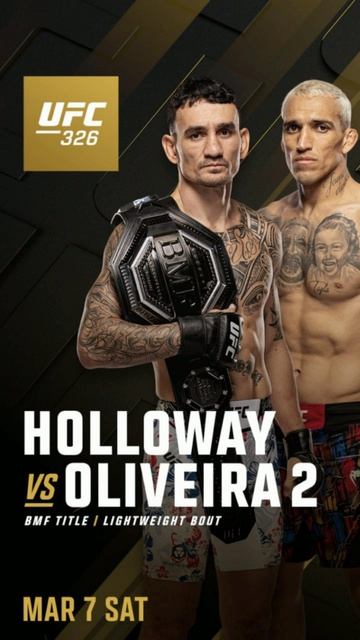 UFC 326: Холлоуэй VS Оливейра 2 - 07.03.2026 #shorts #холлоуэй #оливейра #холлоуэйоливейра2 #ufc326