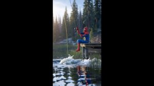 рыбалка человек-паук