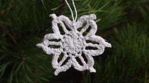 Снежинки крючком за 5 минут для начинающих. Шестиугольный мотив. Урок 176 crochet snowflake