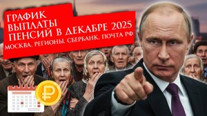 График выплаты пенсий ДЕКАБРЬ 2025 Москва, регионы, Сбербанк, Почта России