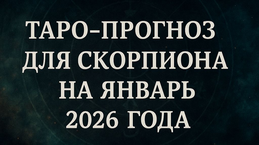 «Таро-прогноз для Скорпиона на январь 2026: трансформация, любовь, знаки судьбы и новые пути 🦂✨»