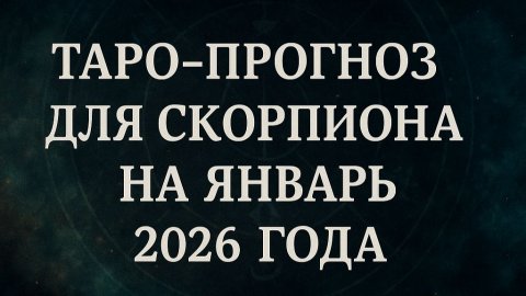 «Таро-прогноз для Скорпиона на январь 2026: трансформация, любовь, знаки судьбы и новые пути 🦂✨»