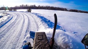 Чистим дороги! МТЗ-82.1с двумя отвалами.