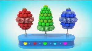 Собираем фигурки из леденцов и учим цвета для детей.