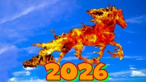 Поздравление с Новым 2026-м годом. Год огненной лошади по восточному календарю.
