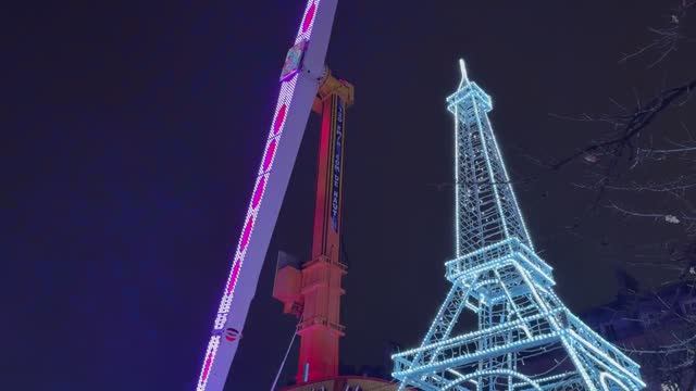 🇫🇷 Рождественская пешая экскурсия по Парижу 2025, Елисейские поля и Тюильри, прогулка по Рождеств