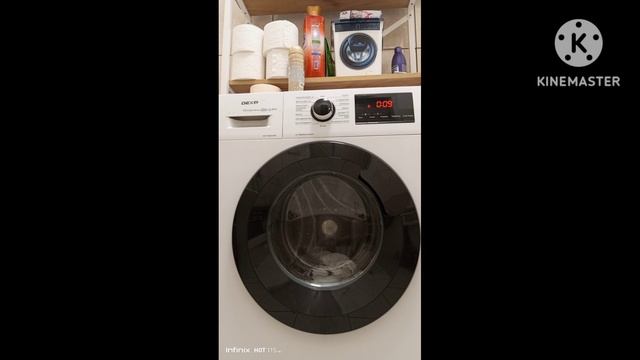 быстрая 15' 30°С 800об/мин доп.полоск. стирка кимоно на dexp. часть 2.