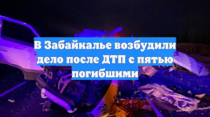В Забайкалье возбудили дело после ДТП с пятью погибшими