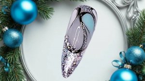 Шикарный новогодний нейл-арт 2026. МК