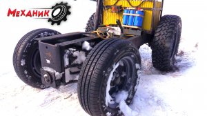 Самодельный МИНИ трактор большой мощности уже валит по снегу!