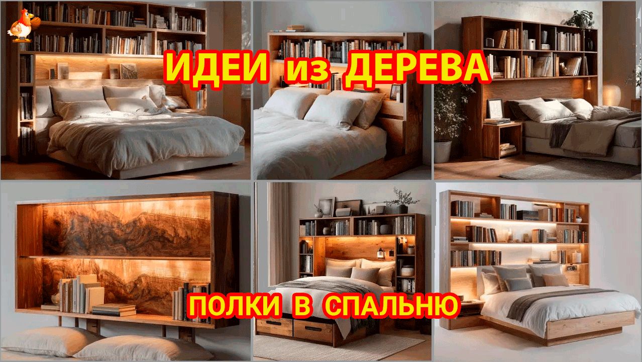 Идеи из дерева и как сделать полки в спальню 🛏️