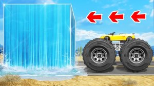Сможет ли монстр трак проехать через водный куб в гта 5 ? - эксперимент в gta 5