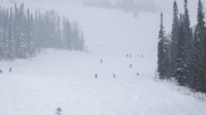 Снежный шторм накрыл горнолыжный курорт Шерегеш