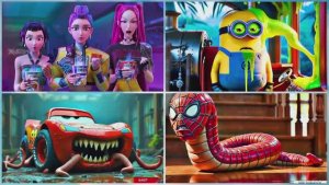 МУЛЬТИКИ ДЛЯ ДЕТЕЙ. Эпическое противостояние: K-pop, монстры, миньоны и цифровые демоны в одном бою