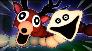 ОЛЕНЬ ПРЕВРАЩАЕТСЯ В ГОЛОДНОГО ЧЕРВЯ В 99 НОЧЕЙ В ЛЕСУ! Анимация Roblox