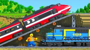 LEGO!! ПРОВАЛ 🚂🚅🚆 В ПОЕЗДКЕ ПО СЕКРЕТНОМУ ТУННЕЛЮ LEGO Train! ПОМОЩЬ УЖЕ В ПУТИ!!